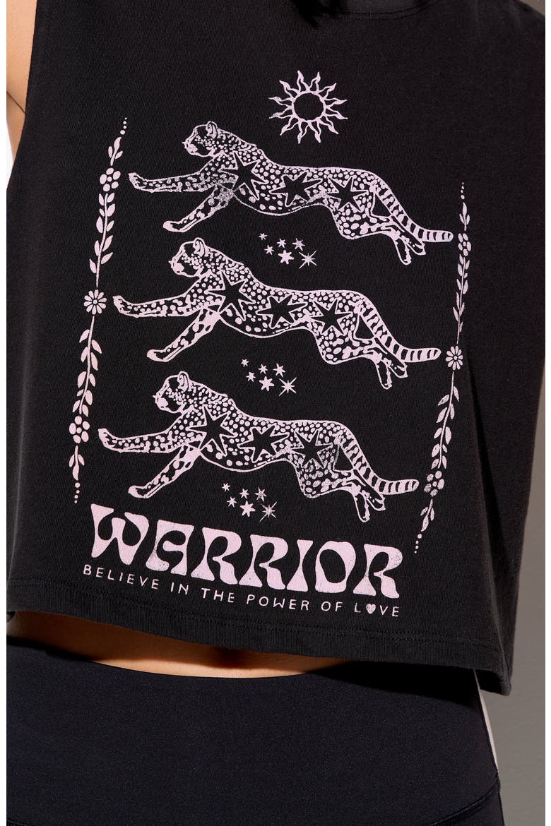 Warrior Love Spirit Crop Top, Alternate, color, BLACK