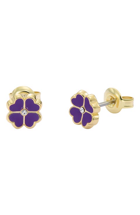 Freya Enamel Flower Stud Earrings