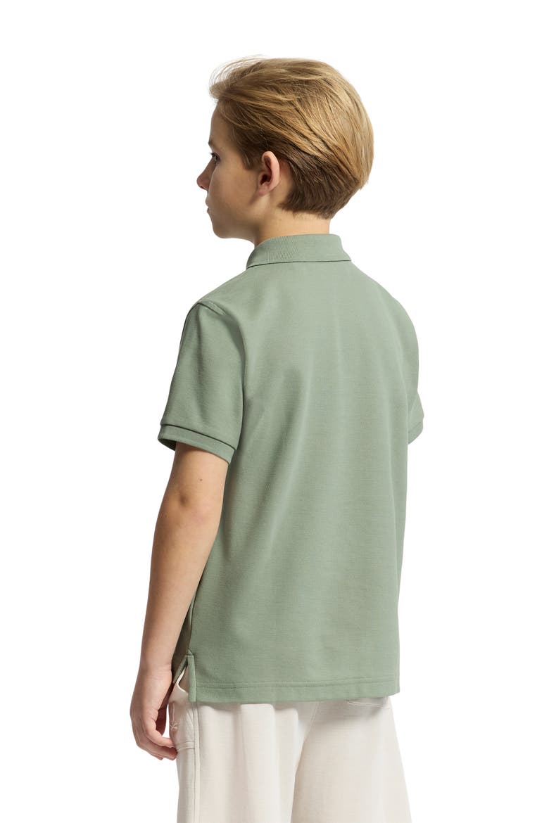 Kids' Cotton Piqué Polo, Alternate, color, SEA SPRAY