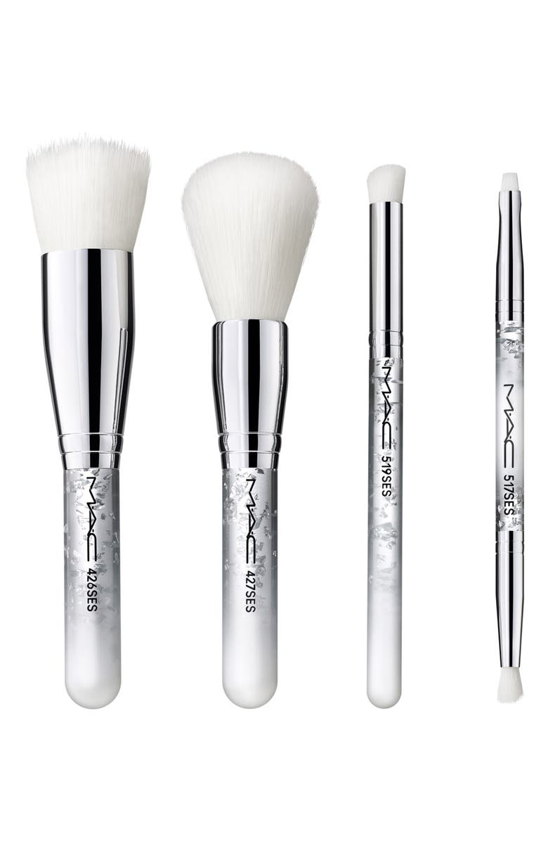 MAC Cosmetics Brush of Snow Essential Mini Makeup Brush Set, Alternate, color, 
