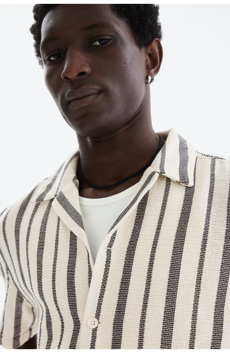H&M Regular Fit Shirt, Alternate, color, Black/Striped