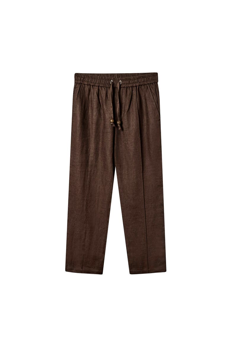 Easy-Going Pants, Main, color, Brown Linen