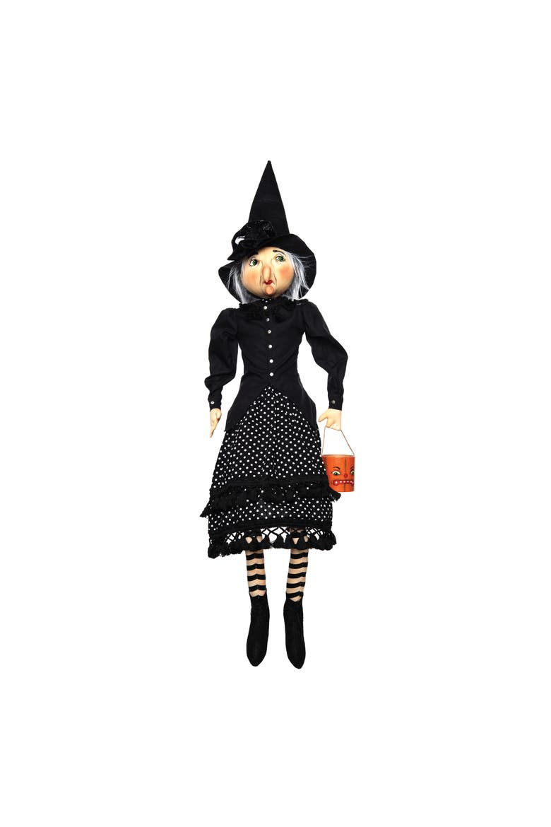 Rowena Witch Halloween Joe Spencer Gathered Traditions Figurine 41", Main, color, Black