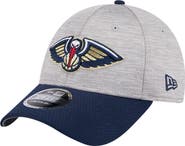 New Era Men's New Era Heather Gray/Navy New Orleans Pelicans Active Digi-Tech Two-Tone 9FORTY Adjustable Hat
