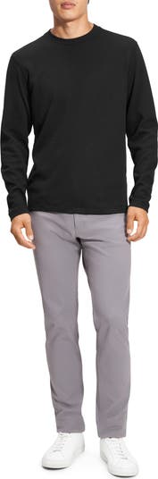 Theory｜ (Studio Jacquard Delroy Long Sleeve Tee (O12945 Theory Men's Delroy Long Sleeve in Studio T Jacq, Warm Ivory