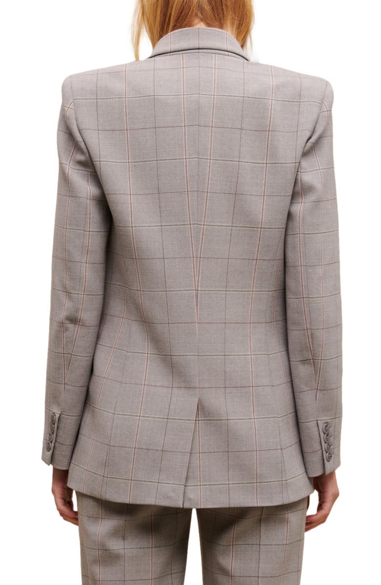 maje Varreau Wool Blend Blazer, Alternate, color, Grey