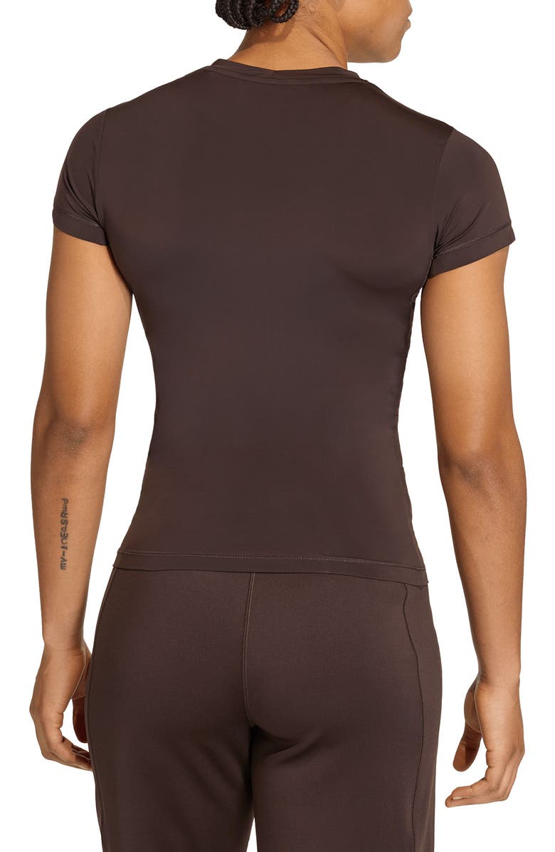 adidas Power Essentials Workout Contour T-Shirt, Alternate, color, Aurora Coffee