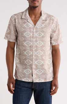 Frye Geometric Print Camp Shirt