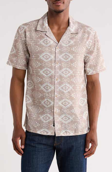 Frye Geometric Print Camp Shirt