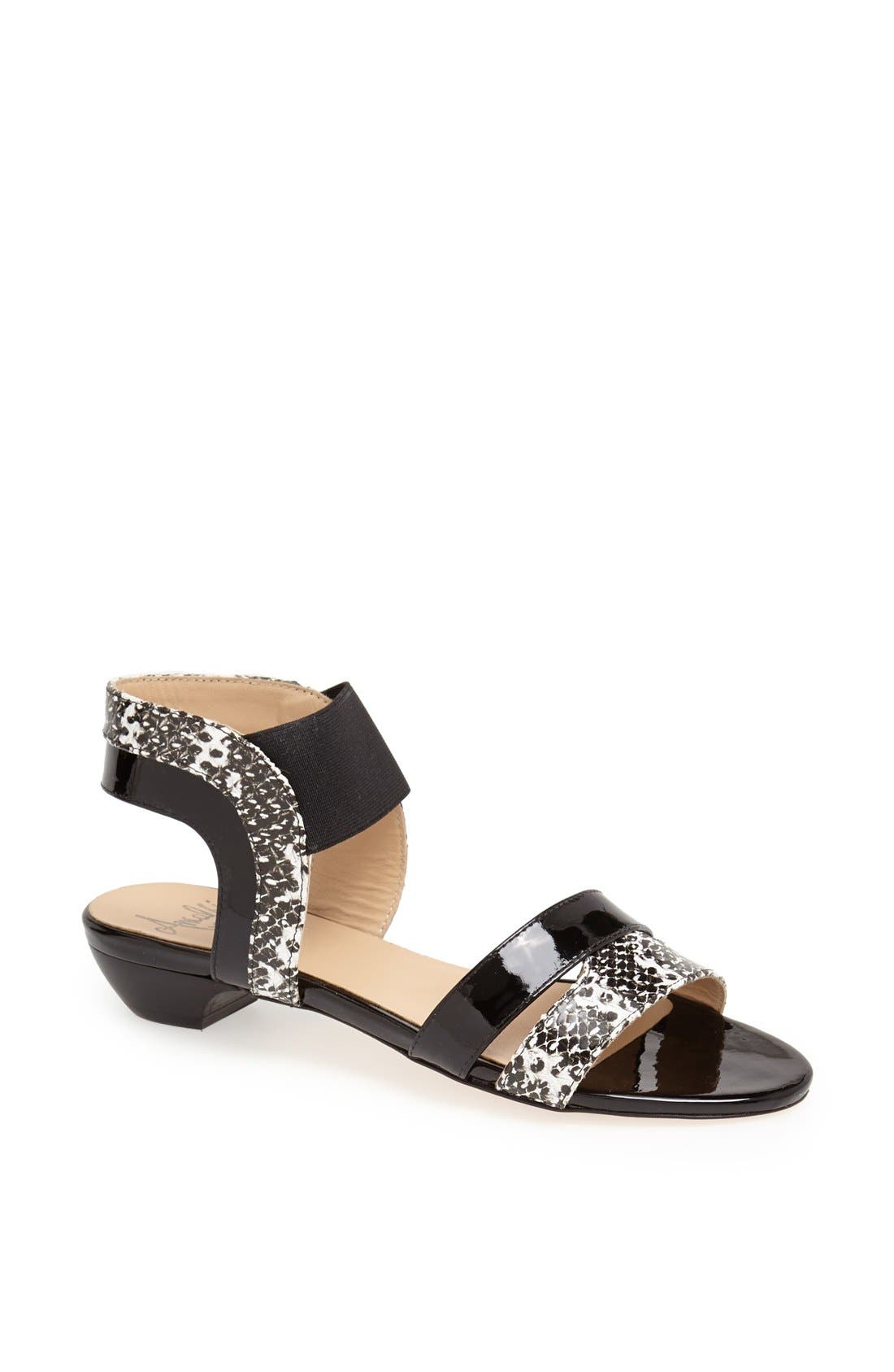 'Rovigo' Sandal, Main, color, BLACK/ WHITE