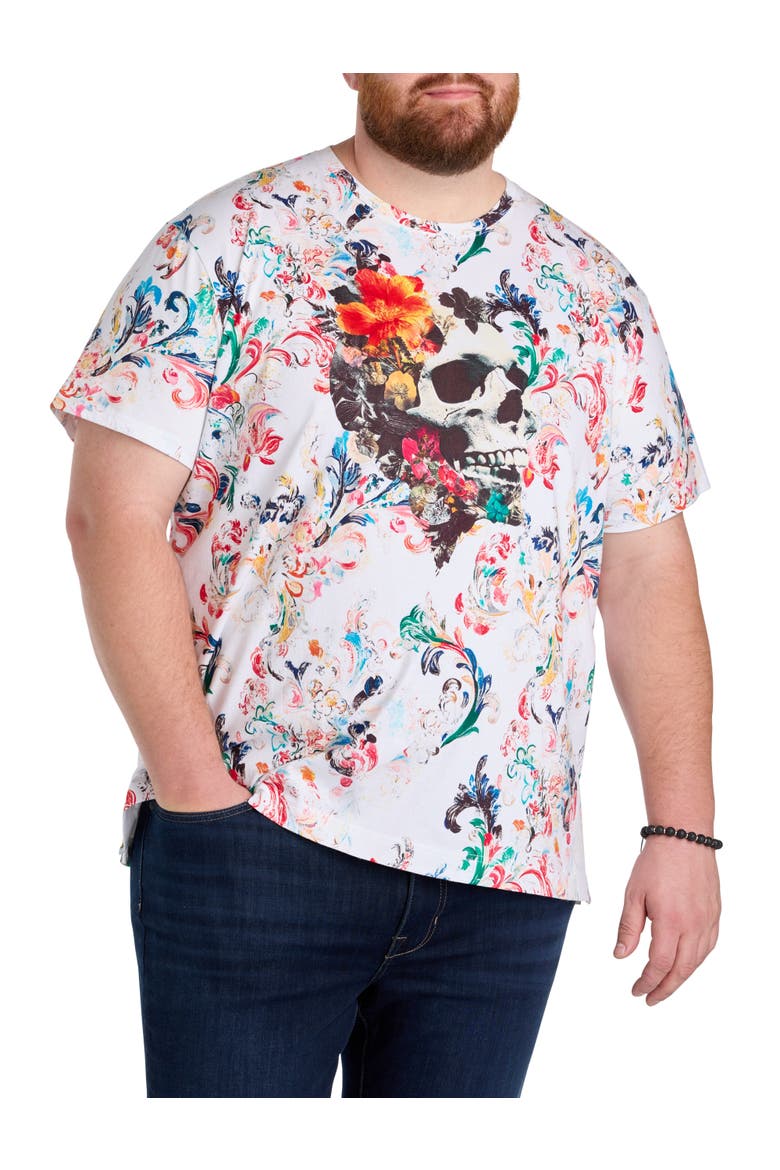 Big & Tall Deadly Blossom Graphic Tee, Main, color, MULTI