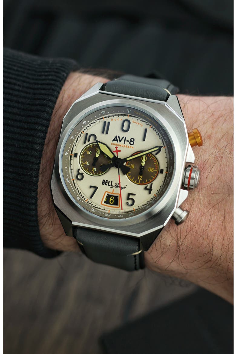 Bell X-1 Machbuster Chronograph Watch, 41mm, Alternate, color, CREAM