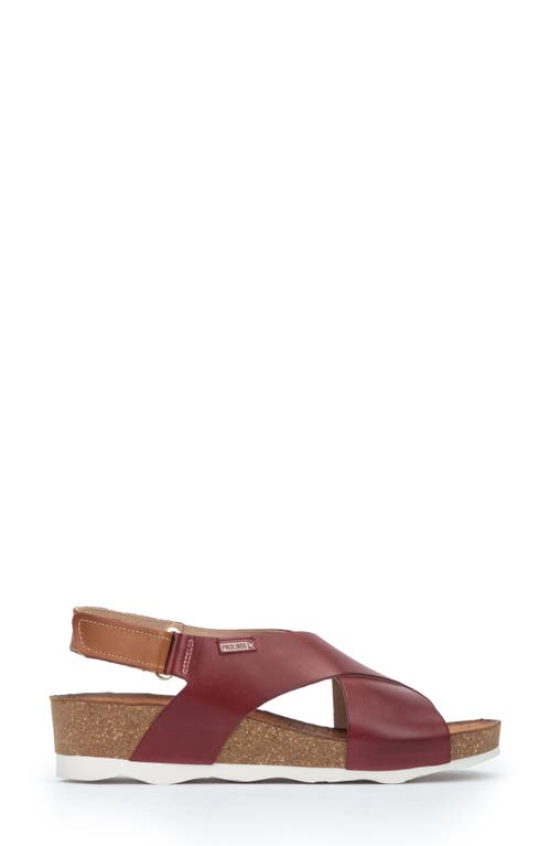 Pikolinos Mahon Platform Sandal In Rubi