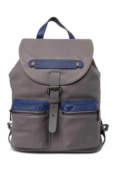 Longchamp Small Leather Flap Backpack