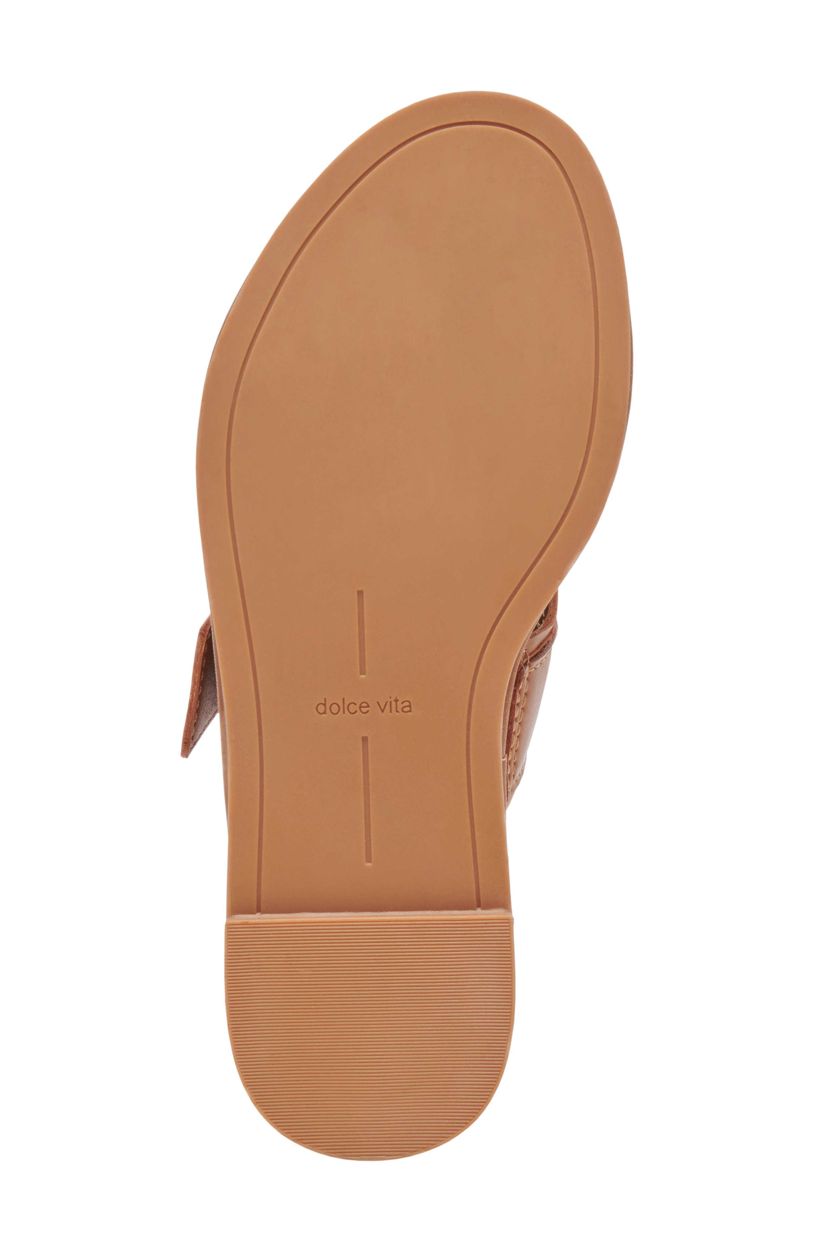 Aperol Scalloped Slide Sandal, Alternate, color, CARAMEL STELLA
