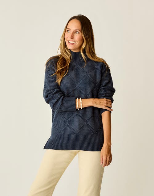 Carve Designs Woodward Allover Sweater In Blue