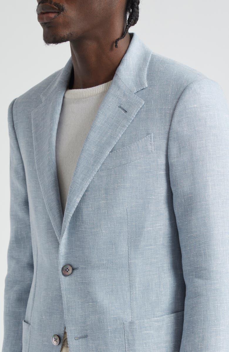ZEGNA Fairway Crossover Linen Blend Sport Coat, Alternate, color, Light Blue