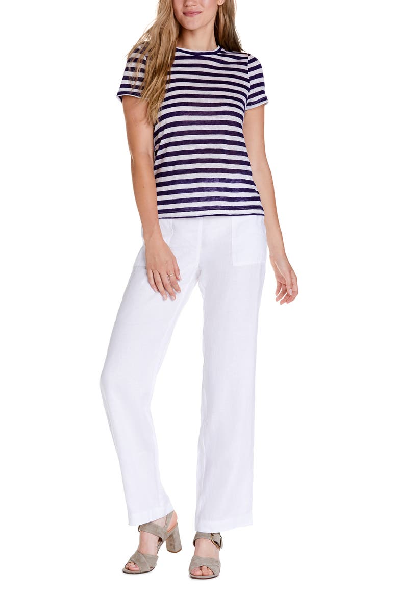 Colleen Classic Stripe Linen Tee, Alternate, color, ADMIRAL STRIPE