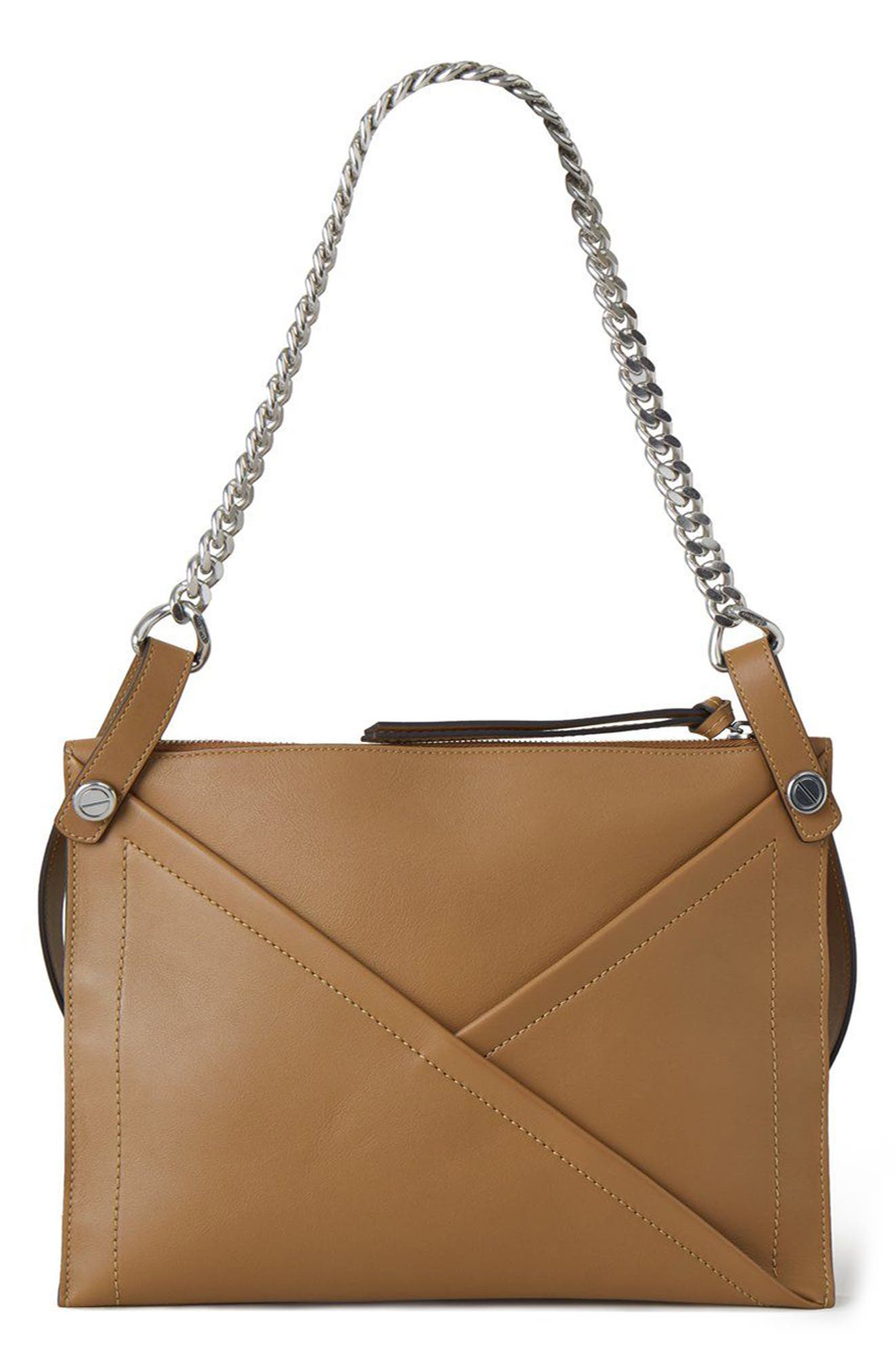 Mulberry Zipped Calfskin Leather Shoulder Bag, Alternate, color, 