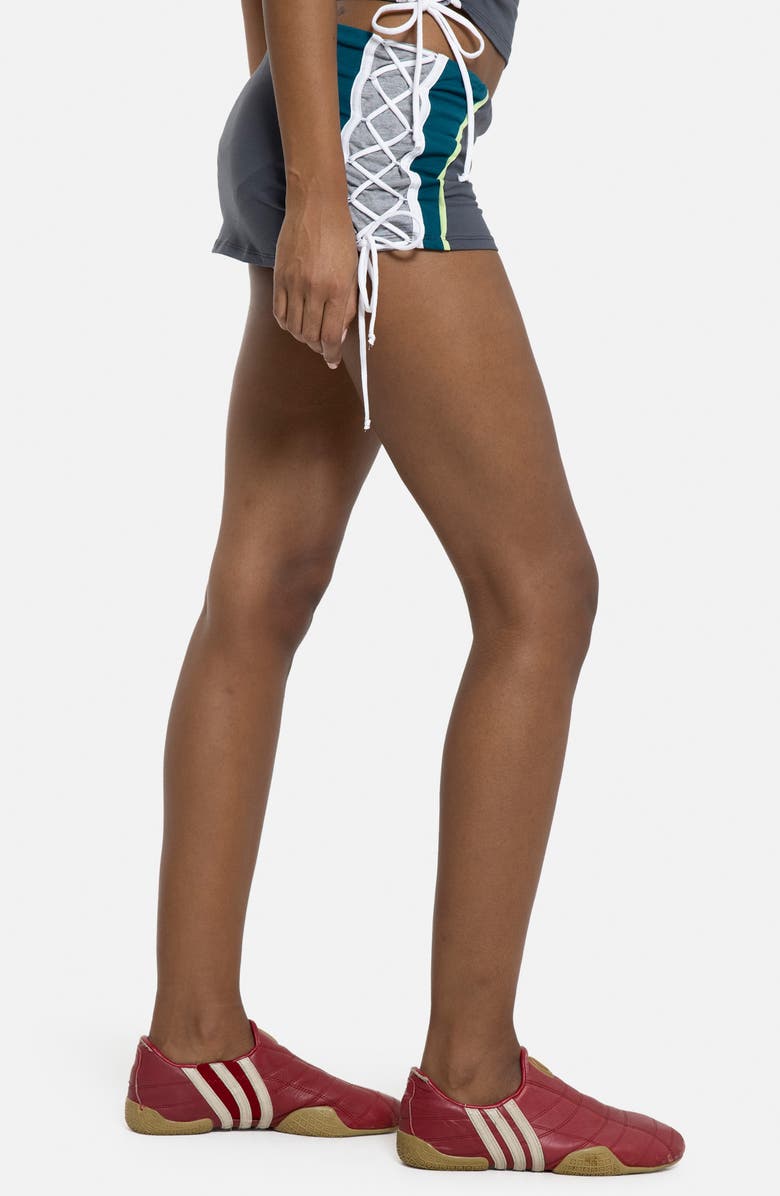 JADED LONDON Sporty Lace-Up Skort, Alternate, color, Grey