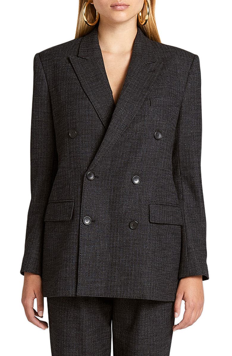 A.L.C. Chadwick Metallic Stripe Double Breasted Blazer, Main, color,