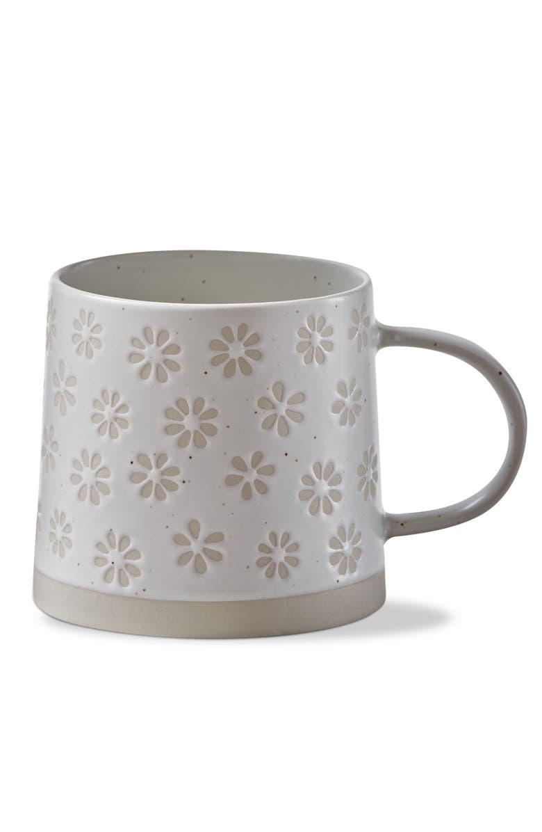 tag Fleur Mug Natural Stoneware Everyday, Main, color, Grey