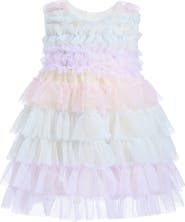 Tulleen Ruffle Layered Tulle Dress