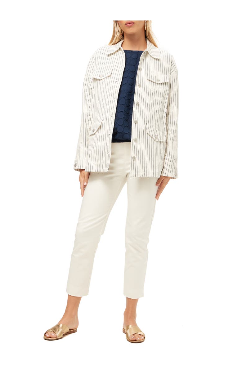Trina Turk The Game Striped Oversized Jacket, Main, color, 