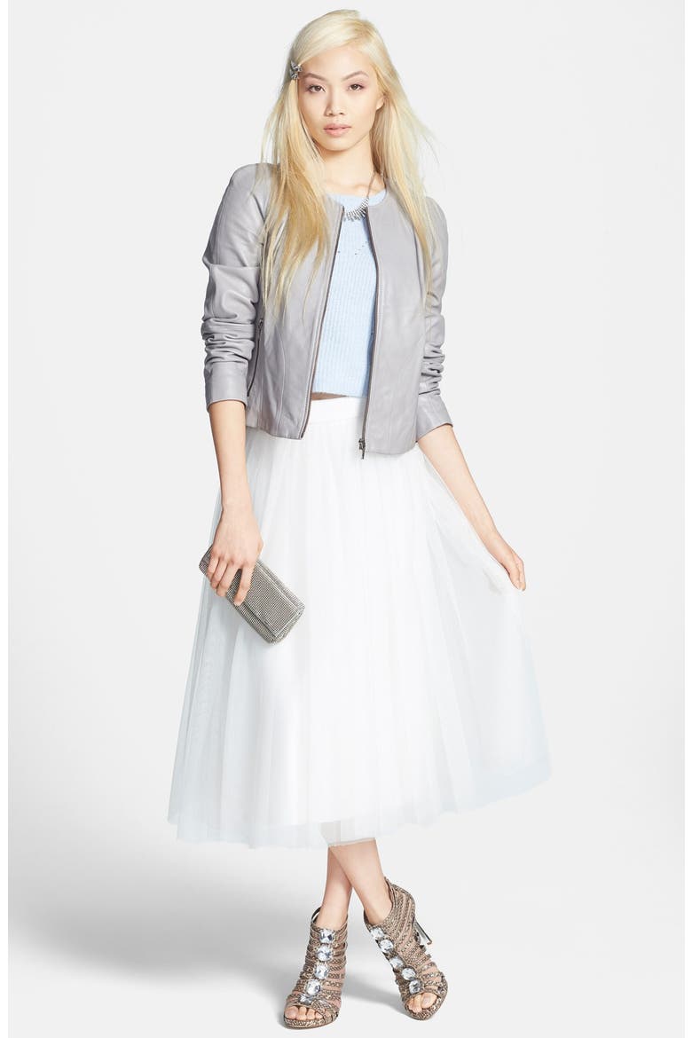 'Shadow Waltz' Skirt, Alternate, color, BLACK