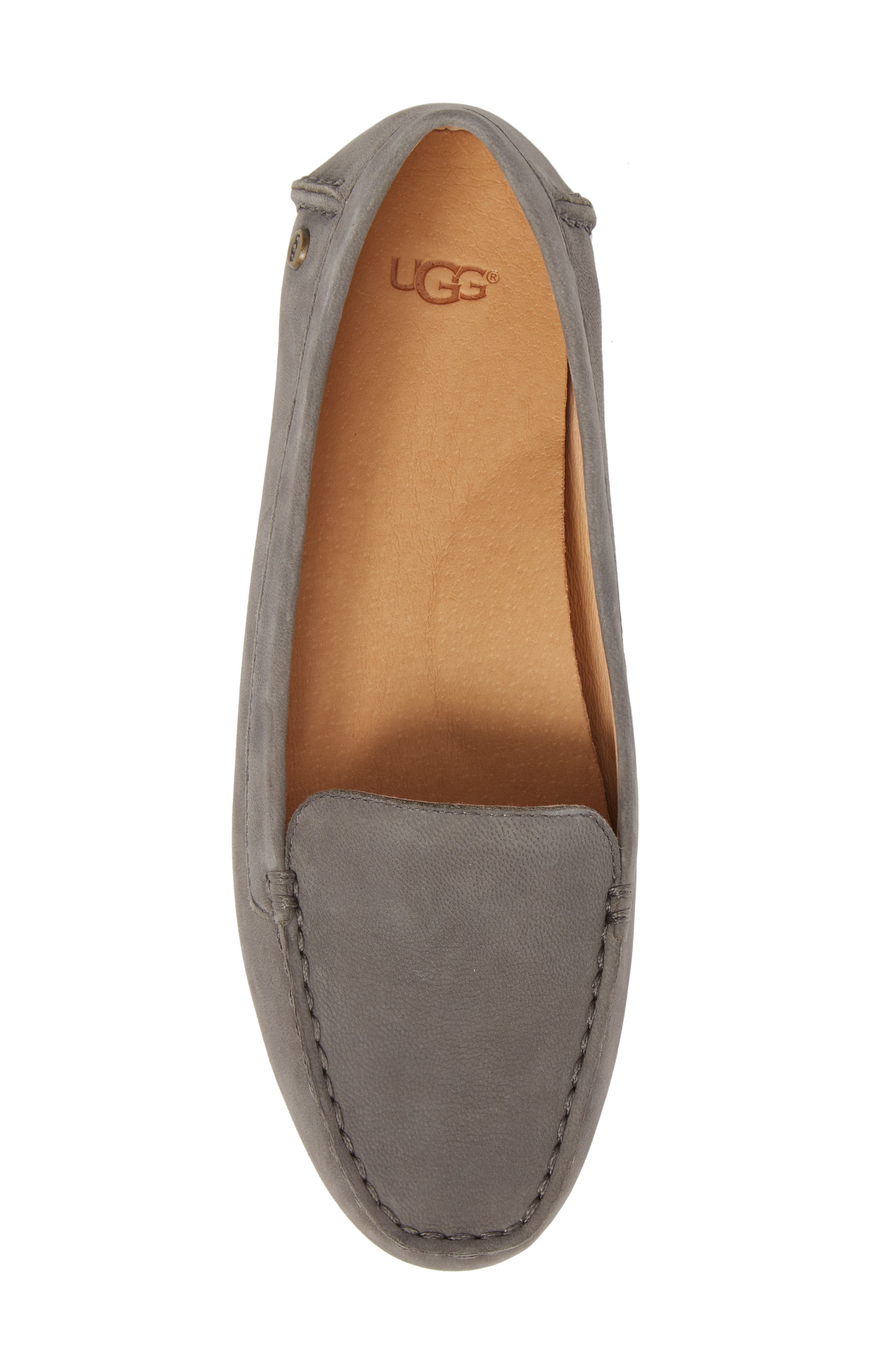 Milana II Moc Toe Flat, Alternate, color, CHARCOAL NUBUCK