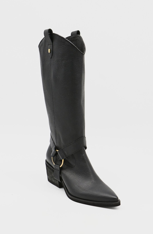 Stivali New York Penelope Western Cowboy Convertible Boots In Black
