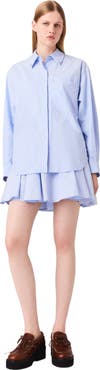 maje Long poplin blouse