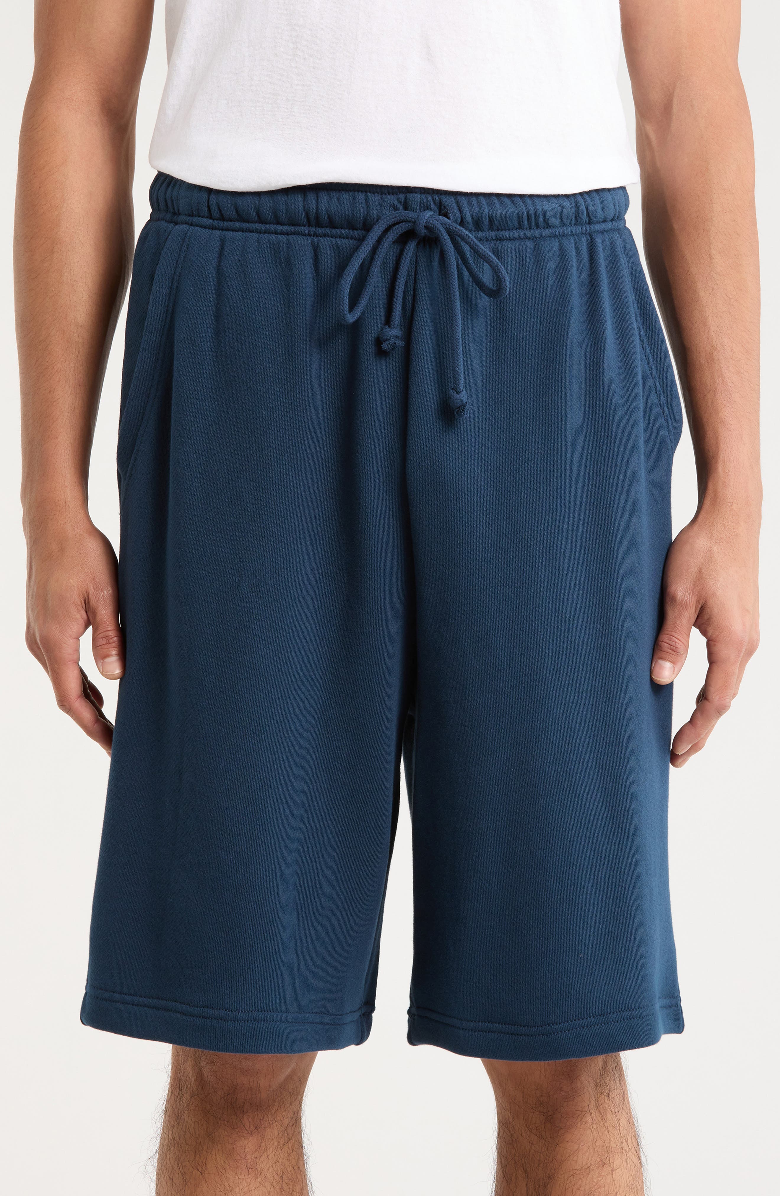 Drawstring Waist Cotton Blend Shorts - image 5