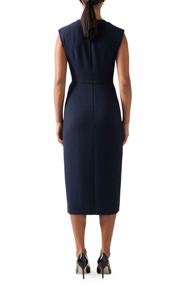 LK Bennett Audrey Sleeveless Sheath Dress, Alternate, color, Navy