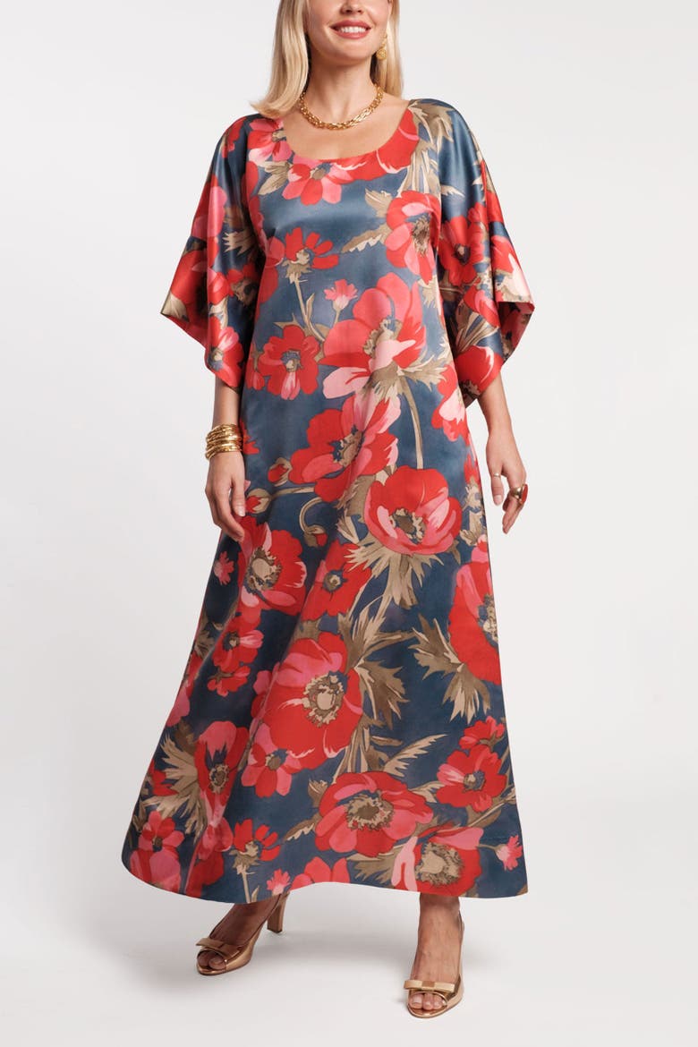 Spinnaker Maxi Dress, Main, color, Blue/Red/Multi