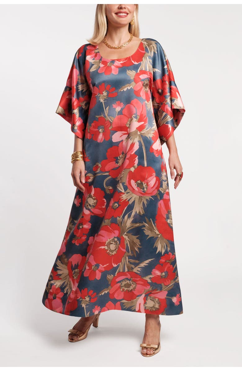 Frances Valentine Spinnaker Maxi Dress, Main, color, Blue/Red/Multi