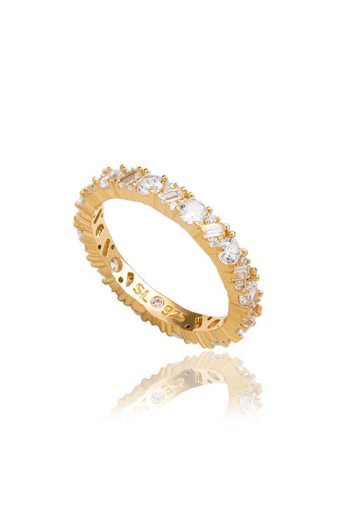 Mixed Cut Cubic Zirconia Eternity Band Ring