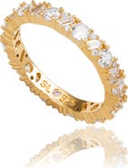 SUZY LEVIAN Mixed Cut Cubic Zirconia Eternity Band Ring
