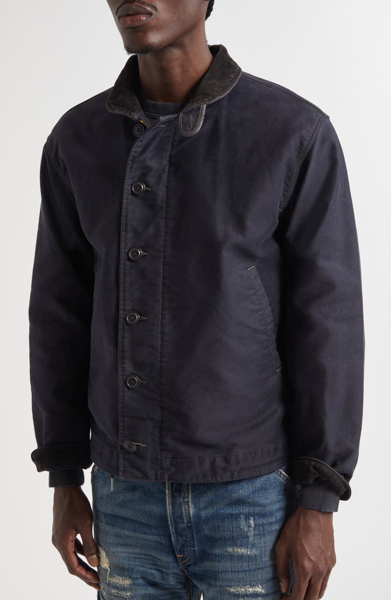 Double RL RRL Bower Deck Corduroy Jacket, Alternate, color, Dark Navy