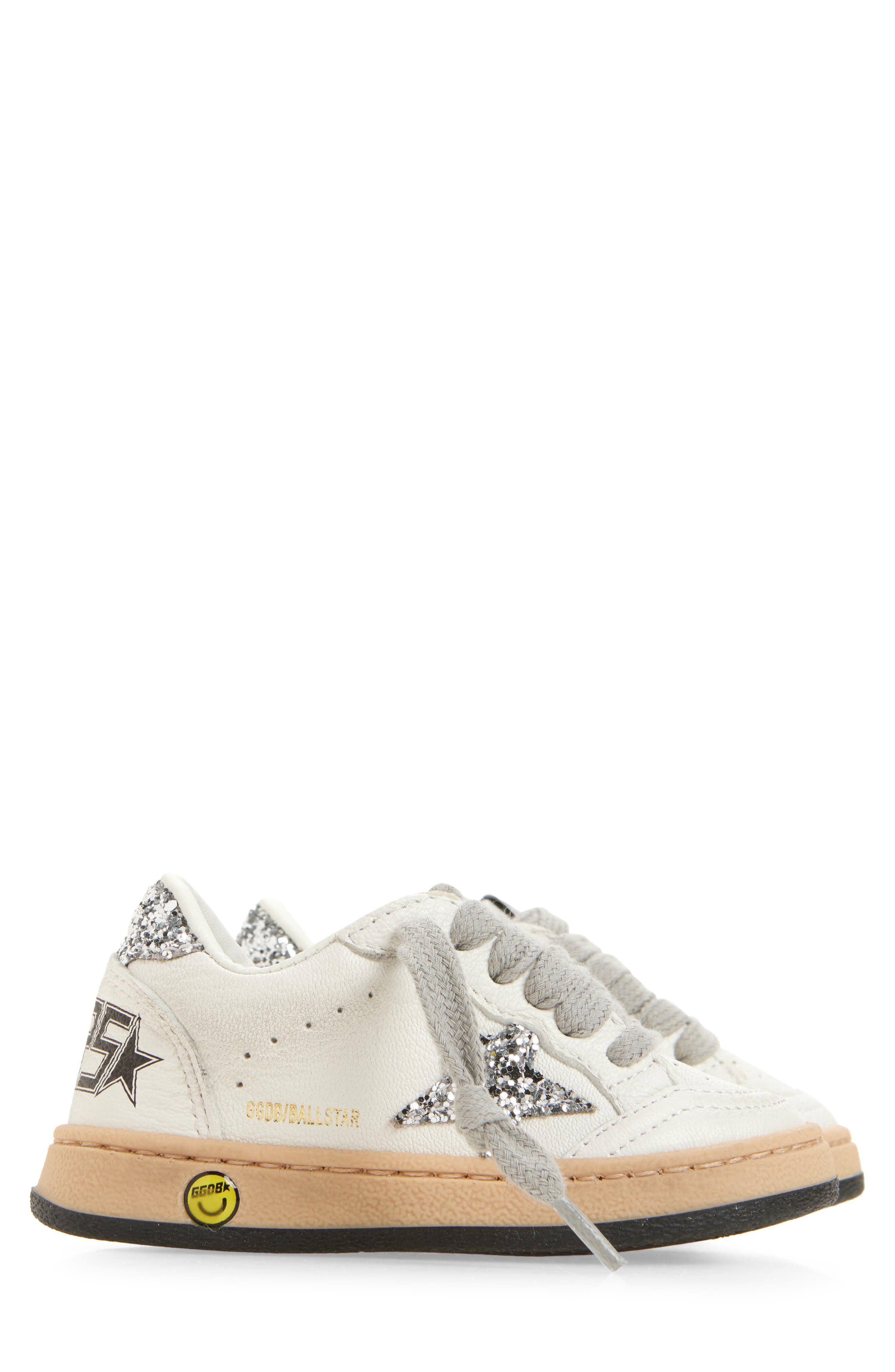 Golden Goose Kids' Ball Star Sneaker, Alternate, color, White/ Silver