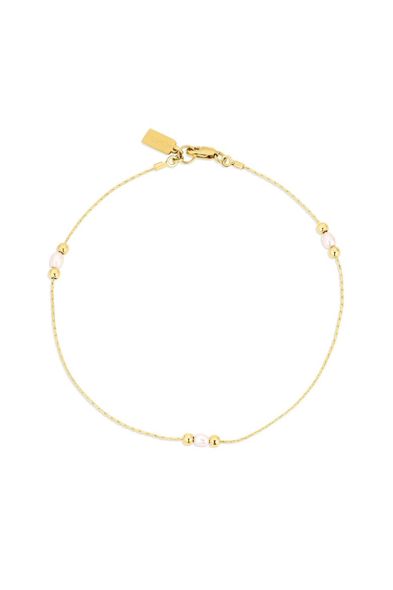 Michelle Pearl Anklet, Main, color, Gold