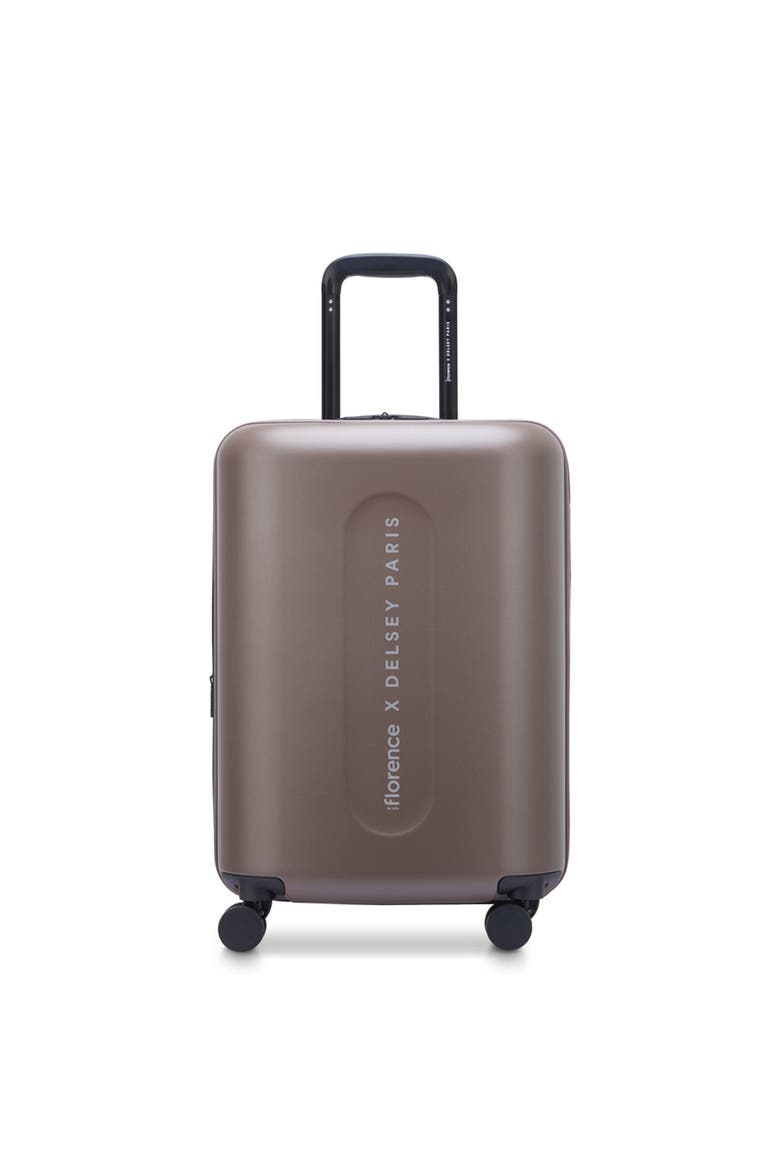 Catch Flights Expandable 20" Carry-On Spinner, Main, color, Chestnut