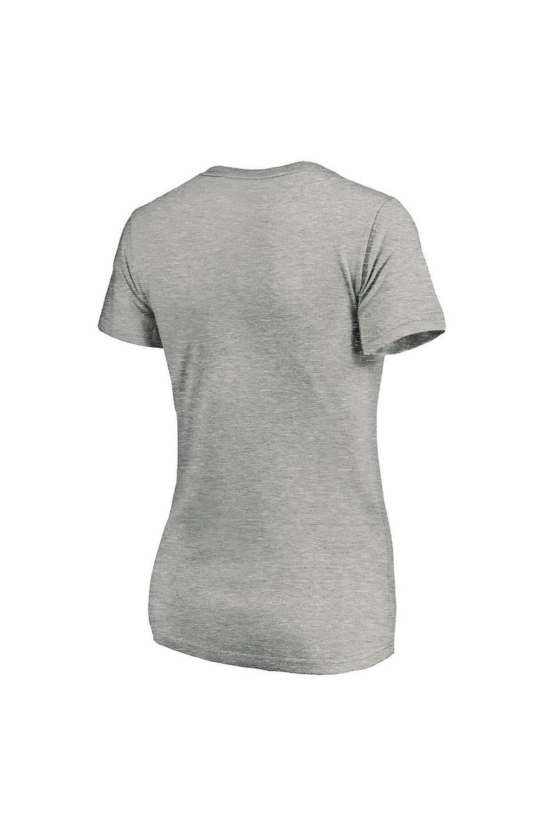 FANATICS Women's Fanatics Branded Heather Charcoal Toronto Raptors 2019 NBA Finals Champions Caricature Roster V-Neck T-Shirt, Alternate, color, 