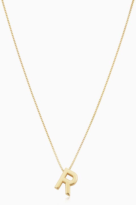 14K Gold Love Letter Initial Necklace