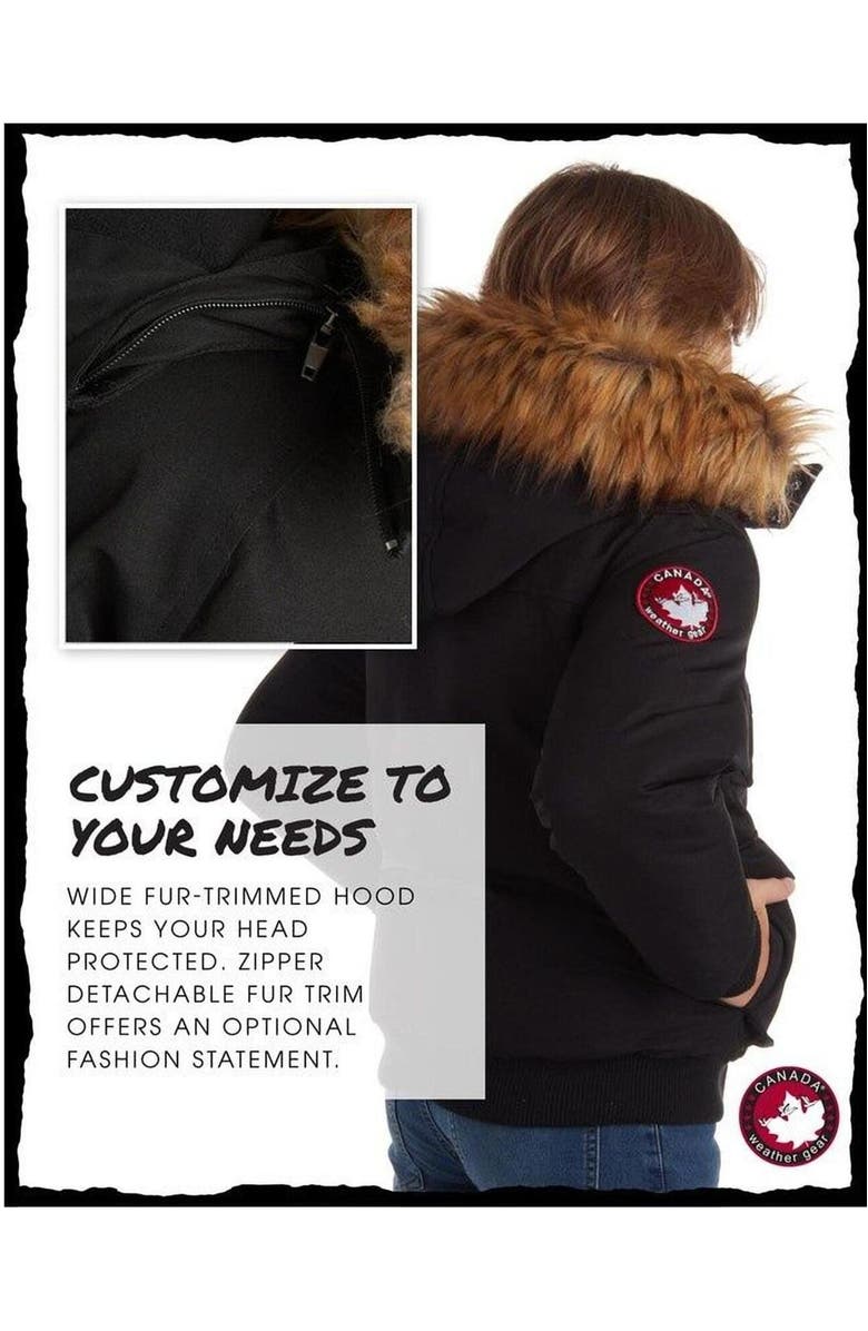 CANADA WEATHER GEAR Boys' Winter Bomber Jacket, Alternate, color,