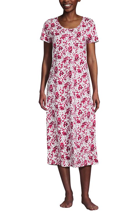Cotton Short Sleeve Midcalf Nightgown