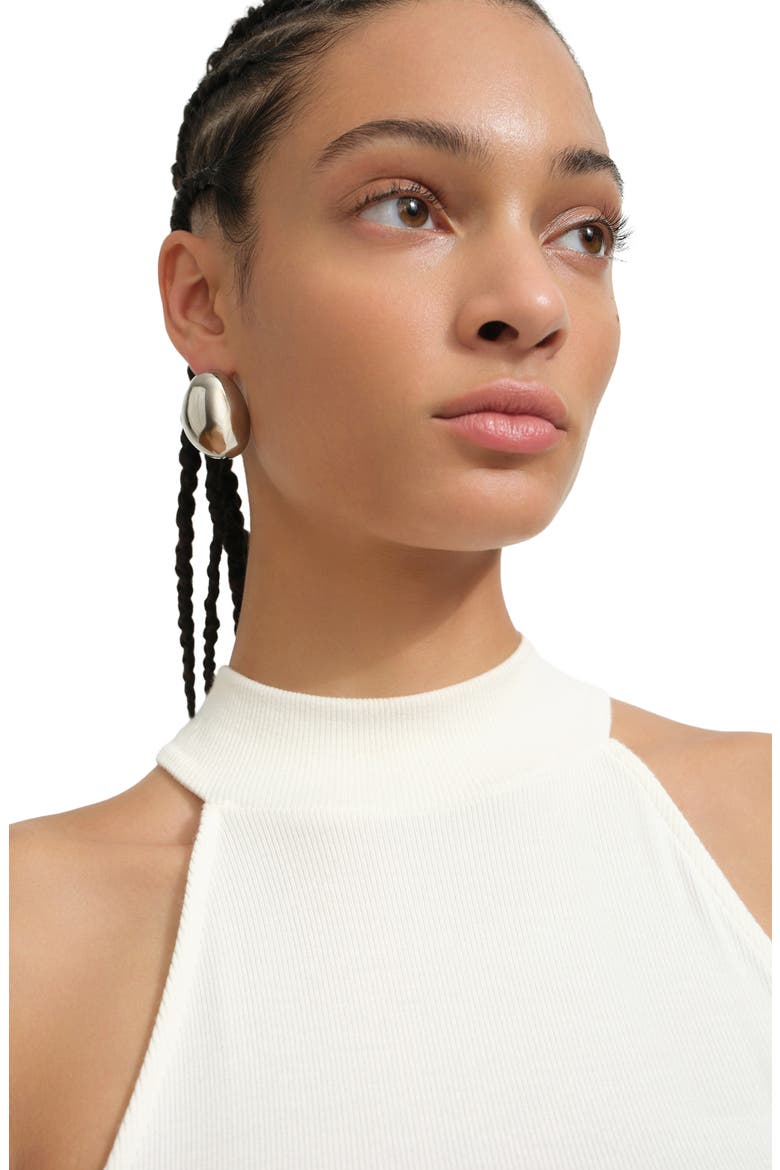 Doris Mock Neck Sleeveless Rib Bodysuit, Alternate, color, OFF-WHITE