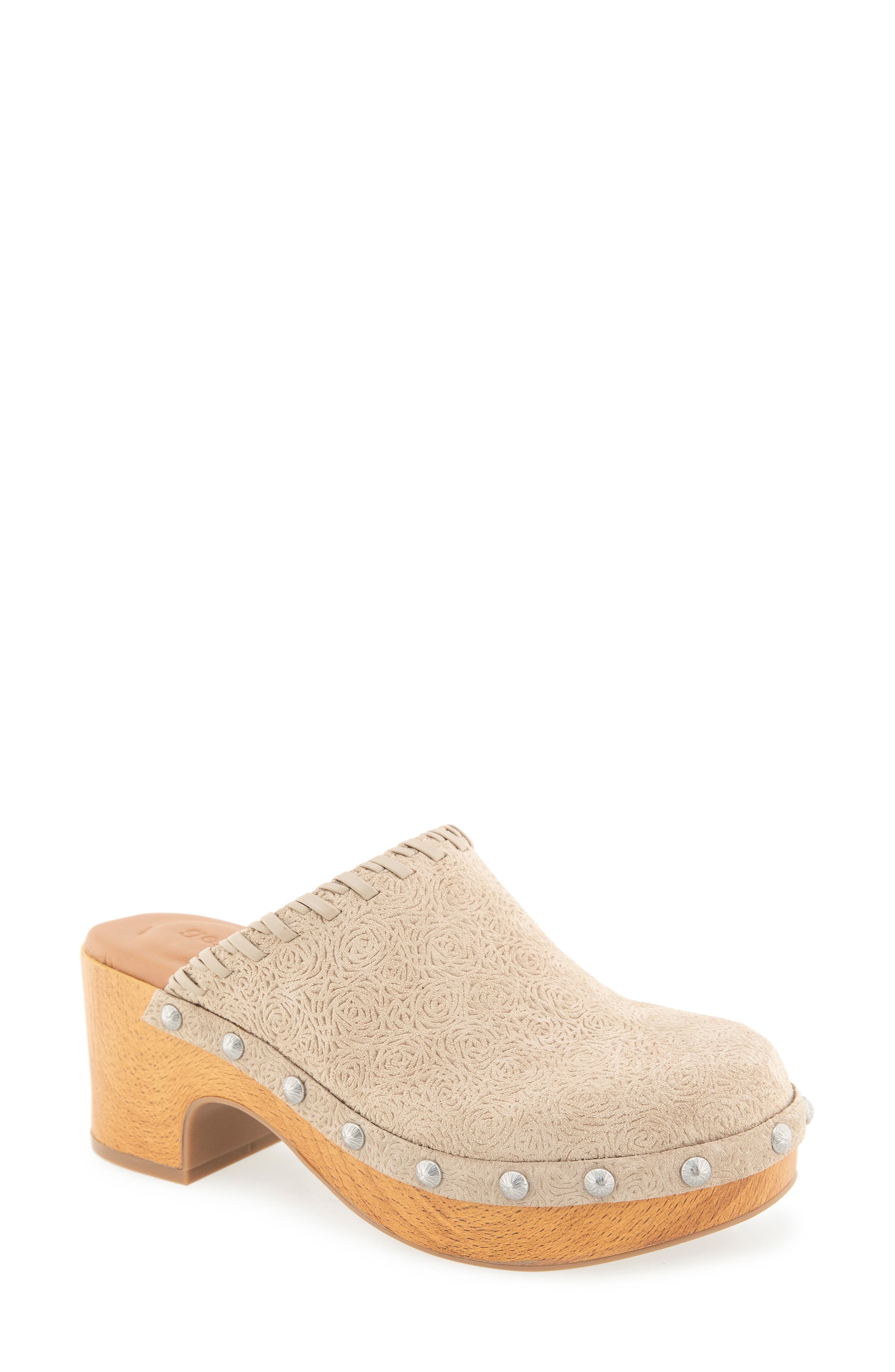 Daphine Clog, Main, color, WARM SAND SUEDE