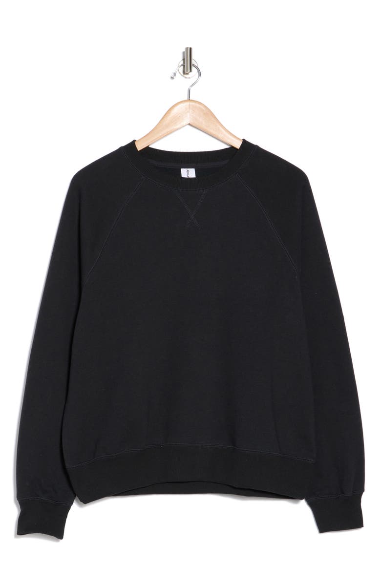 Abound Raglan Sleeve Sweatshirt, Alternate, color, Black Jet