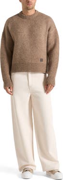 Manière De Voir Kamil Art Slogan Brushed Knit Jumper